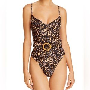 Weworewhat Danielle tortoise one piece swimsuit